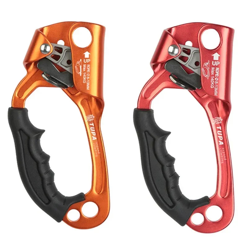 Professionele Outdoor Klimhand Ascender | Links en Rechts Hand Klimgerei voor Touwklimmen en Bergbeklimmen