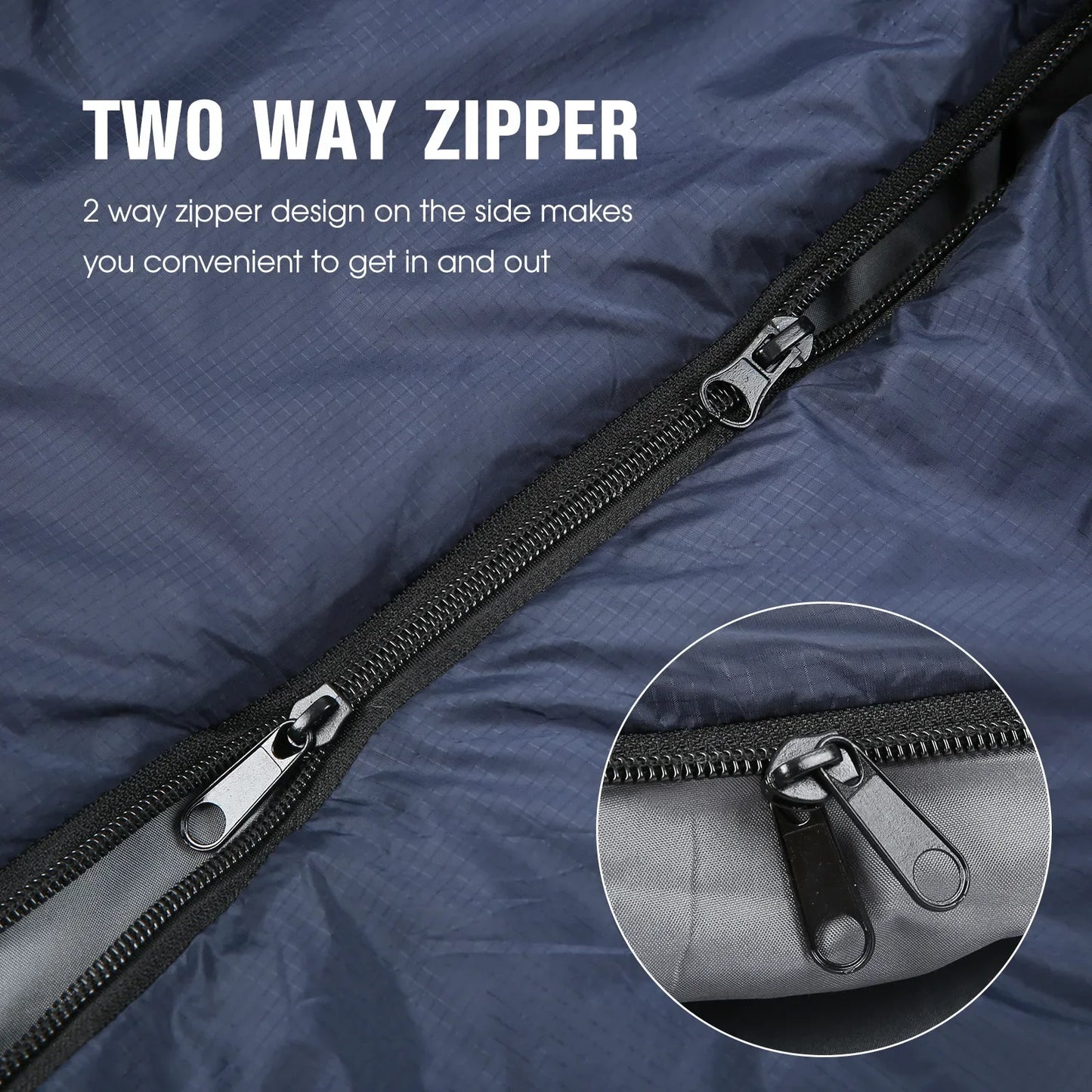 Lixada Lichtgewicht Slaapzak – Compacte & Warme Outdoor Slaapzak voor Kamperen, Reizen & Backpacking