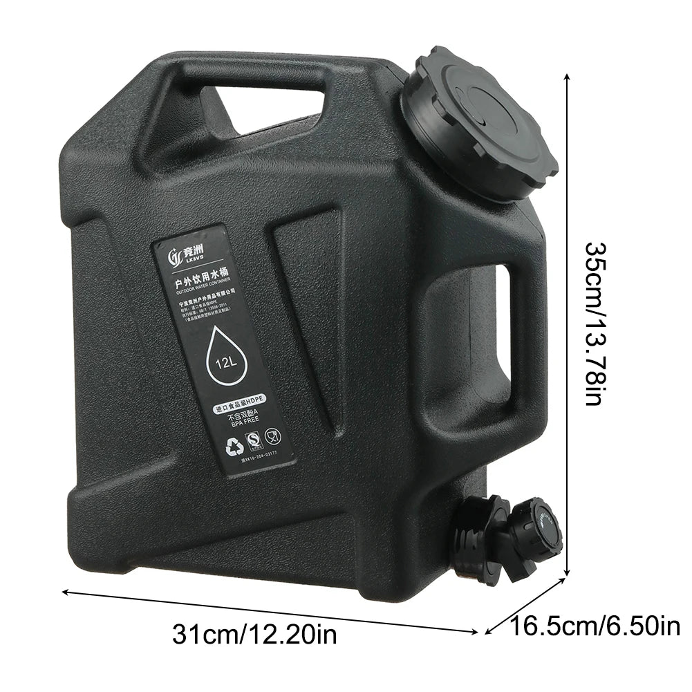 10/12L Outdoor Water Emmer | Draagbare Camping Waterzak met Kraan voor Picknick en Hiking
