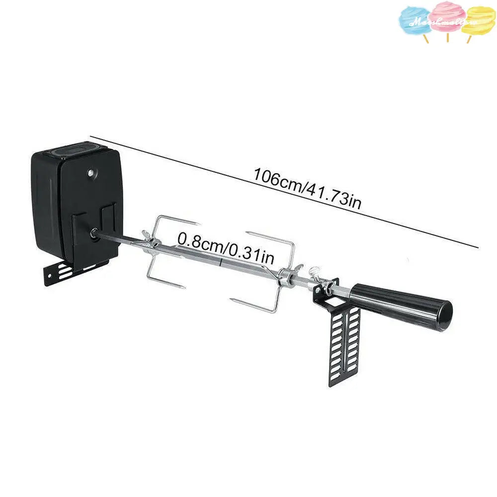 BBQ Draaigrill Set met Motor | RVS Rotisserie Kit voor Gasgrill, BBQ & Vuurkorf
