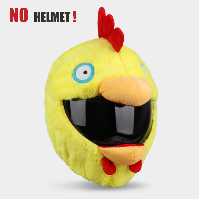 Flauschiger Helmüberzug – Weicher Helmüberzug aus Plüsch, Cartoon-Design, Motorrad- und Skischutz