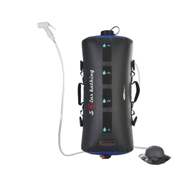 20L Solar Camping Douchezak – Draagbare Outdoor Douche met Afneembare Slang & Instelbare Douchekop