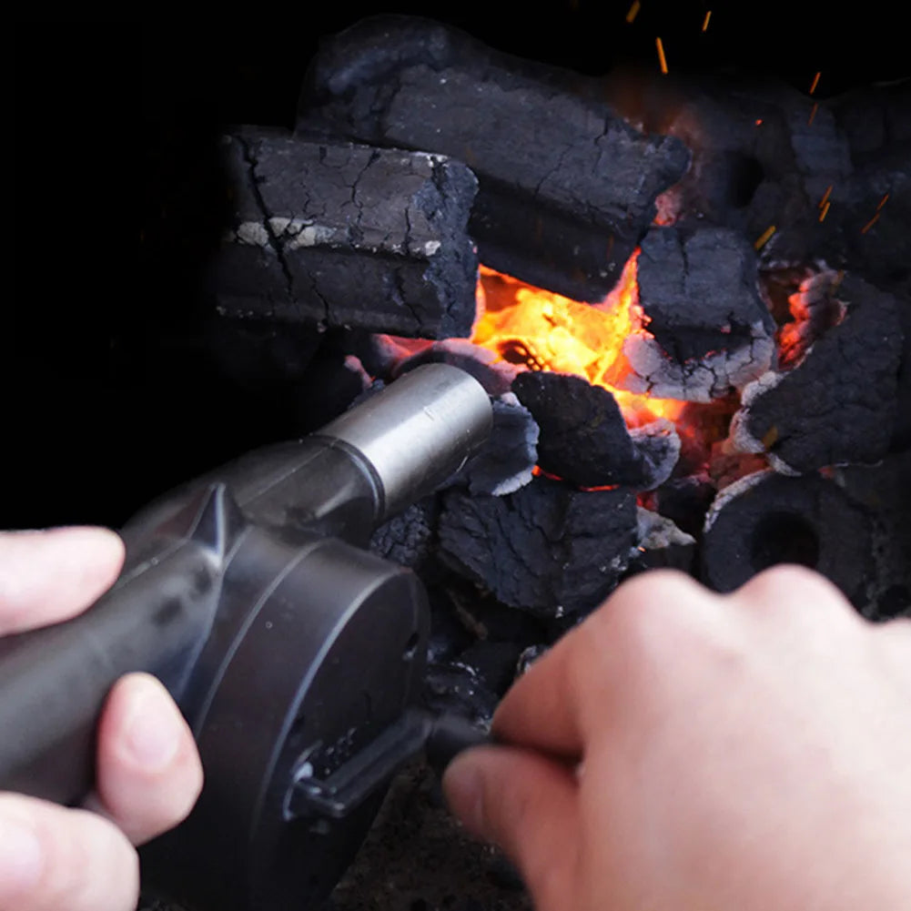 Handmatige BBQ Blaasbalg | Draagbare Houtskoolventilator voor Grill & Kampvuur
