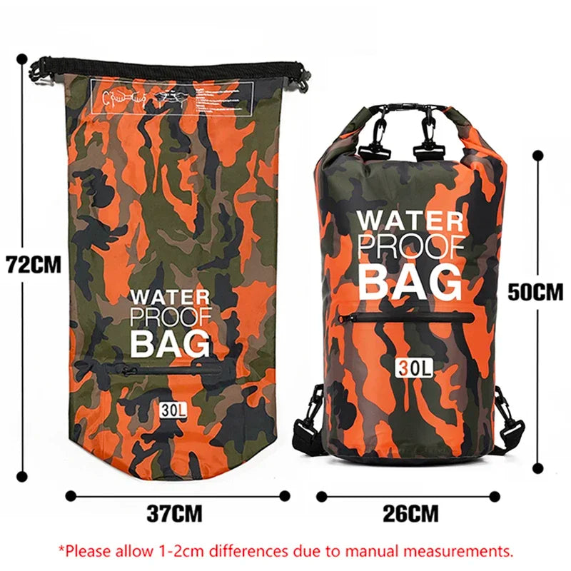 30L / 15L Waterdichte Dry Bags met Wet Scheidingsvak - Rugzak voor Kajakken, Varen, Zwemmen, en Outdoor Sporten