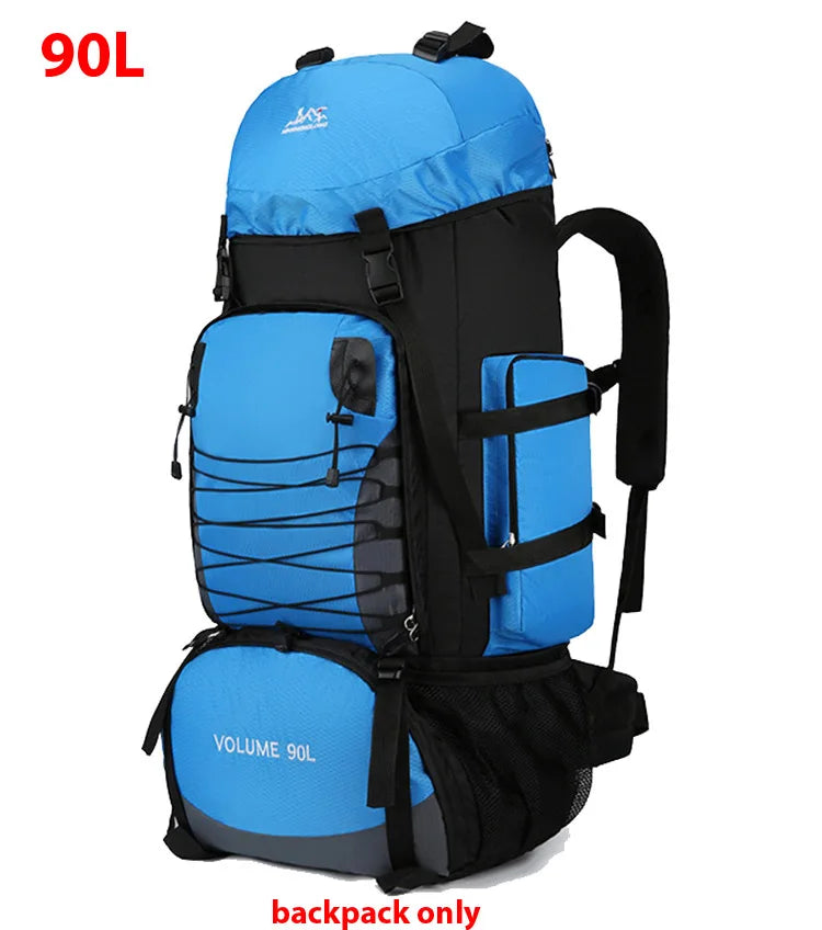 Grote 90L Outdoor Rugzak – Militaire Reistas voor Hiking, Kamperen & Bergbeklimmen | Nylon Rucksack voor Heren & Dames