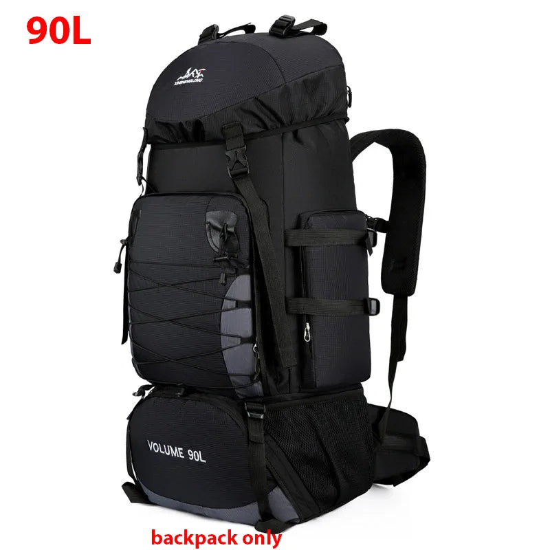 Grote 90L Outdoor Rugzak – Militaire Reistas voor Hiking, Kamperen & Bergbeklimmen | Nylon Rucksack voor Heren & Dames