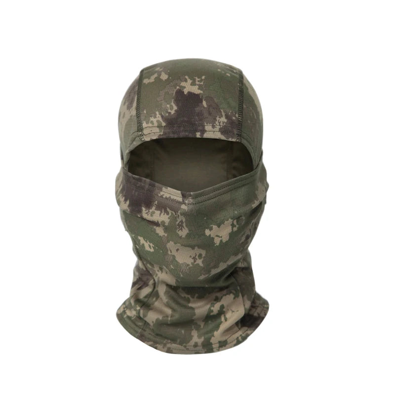 Camouflage Balaclava Hoed voor Fietsers & Jagers – Volledige Gezichtsmasker voor Buiten, Skiën, Motorhelm Binnenmuts