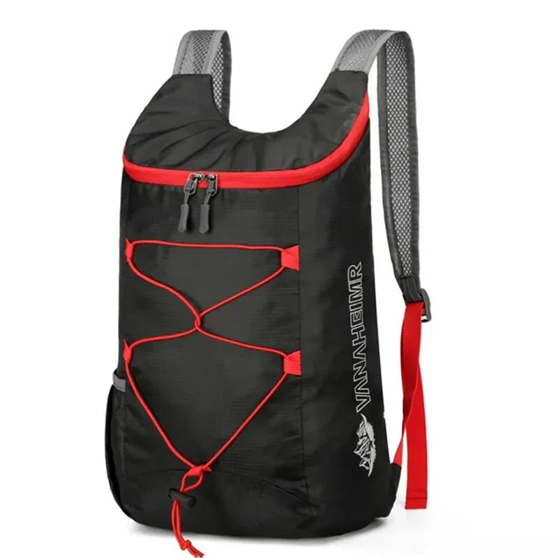Opvouwbare Outdoor Rugzak 20L – Lichtgewicht & Waterdichte Backpack van Nylon voor Hiking, Reizen & Kamperen