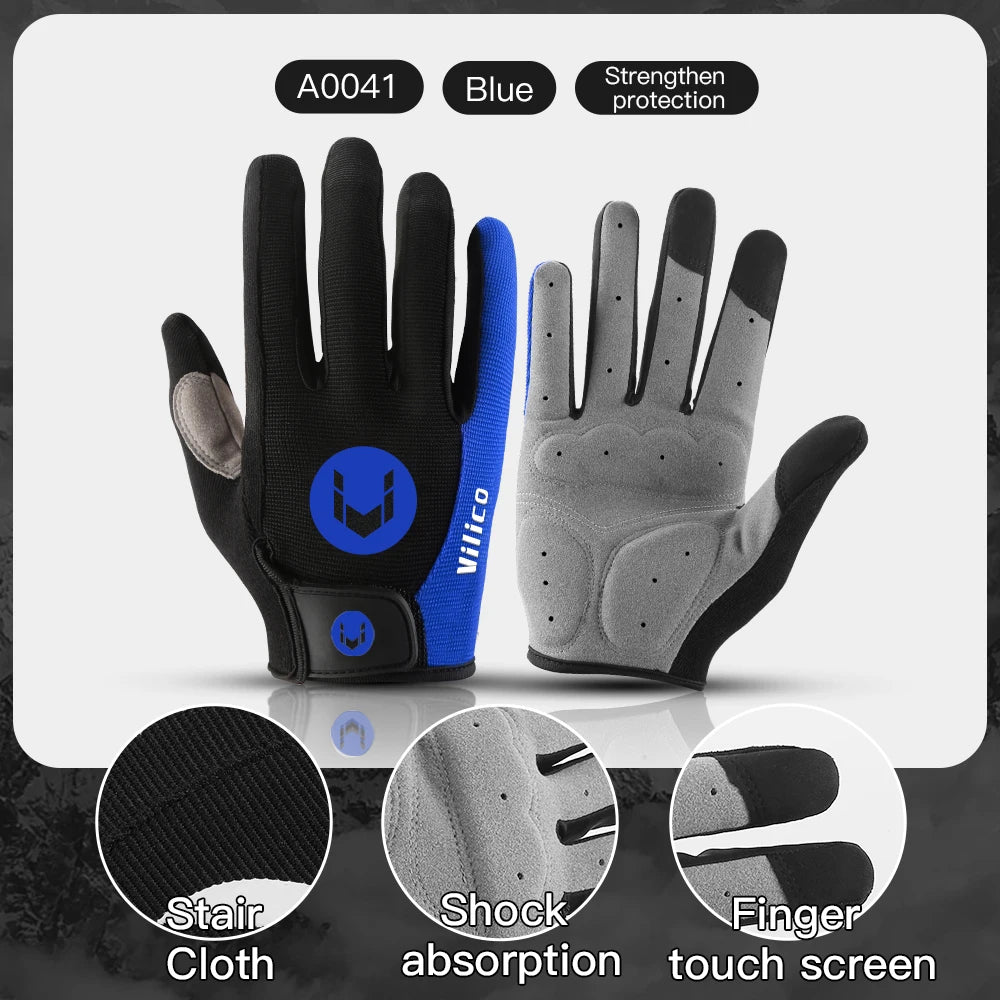 Ademende Antislip Lange Fietshandschoenen โ Schokabsorberend & Zweetbestendig voor Mountainbike & Outdoor Sport