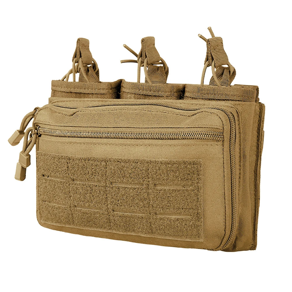 Tactical Triple Magazine Pouch – 5.56mm & 7.62mm Open Top MOLLE Pouch for Airsoft and Hunting