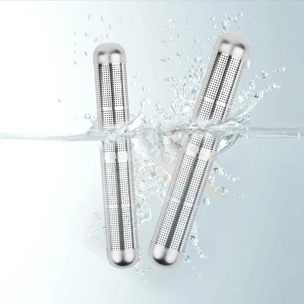 2 Stück Edelstahl Alkalisches Wasser Stick – PH Balance Wasserreiniger mit Negativ-Ionen-Filter