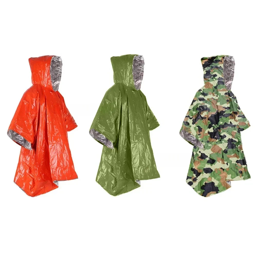 Noodponcho - Waterdicht Aluminiumfilm Poncho voor Isolatie en Overleving