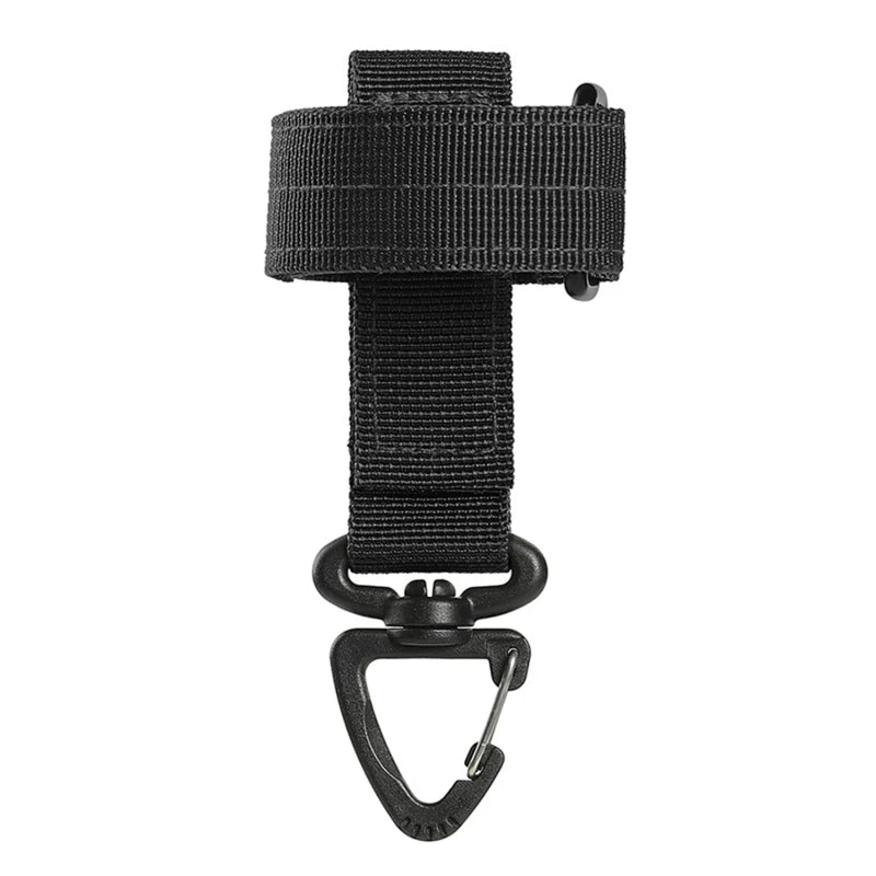Verstelbare Molle Handschoenhouder – Sleutelring & Karabijnclip voor Brandweer, Hiking & Werkgebruik