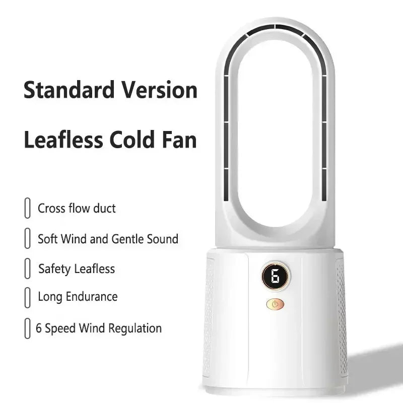 Bladeloze USB Ventilator – Draagbare & Stilte Bevochtigende Ventilator met Nachtlamp