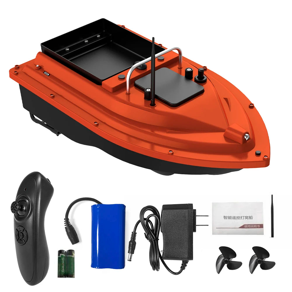 GPS Vissersboot met Bait Containers - Automatische Afstandsbediening Bait Boat, Bereik 400-500m
