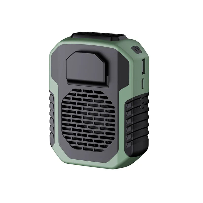 Draagbare Multifunctionele Outdoor Ventilator – USB Mini Nekventilator met 8000mAh Powerbank & LED Licht