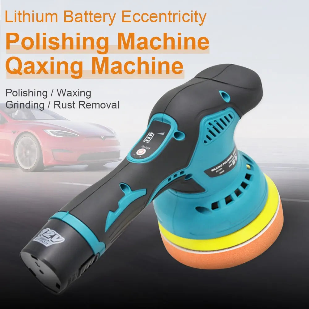 Draadloze 12V Auto Polijstmachine – 380W Elektrische Wax- & Schuurmachine met 8 Versnellingen