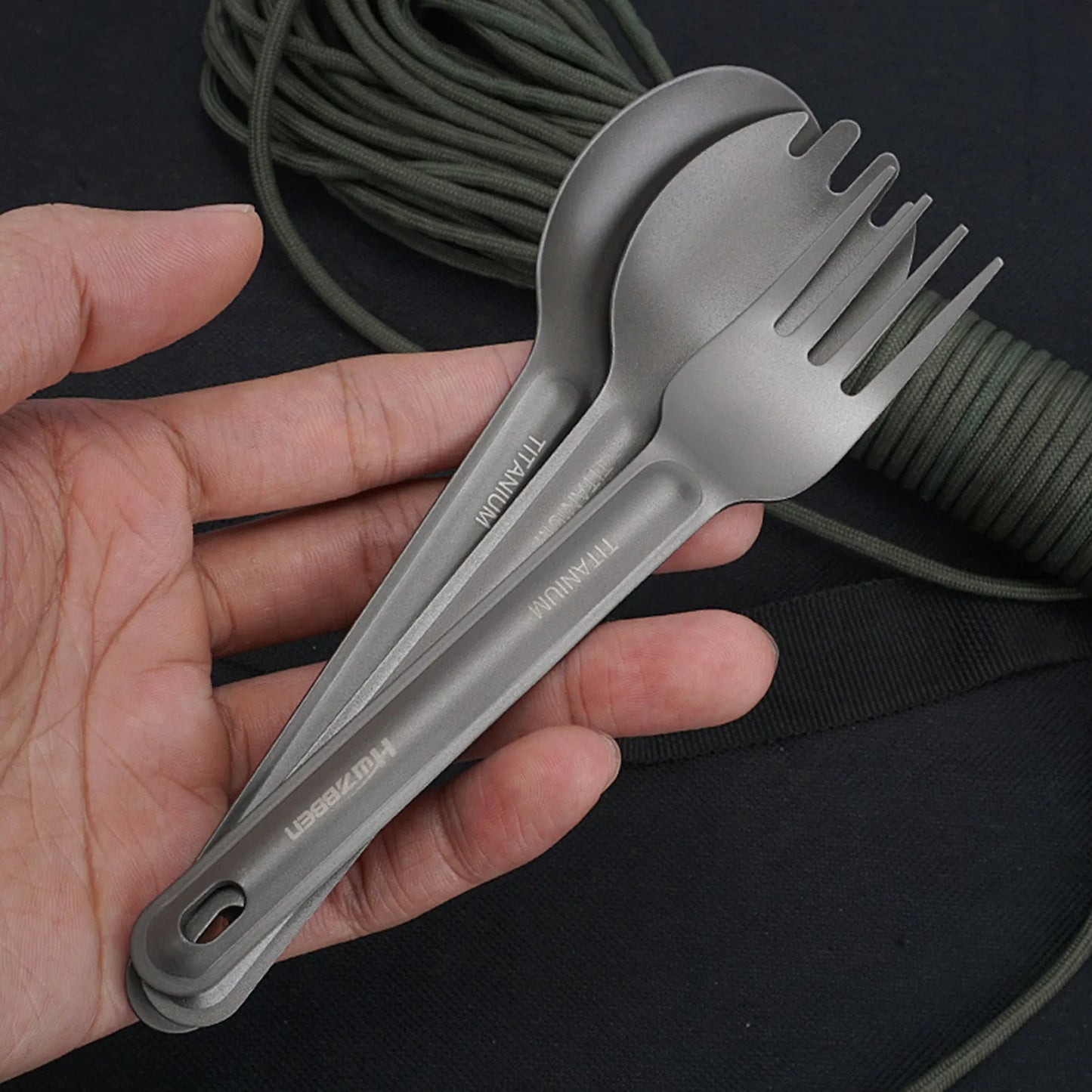 Ultra Lichtgewicht Titanium Bestekset – Camping & Outdoor