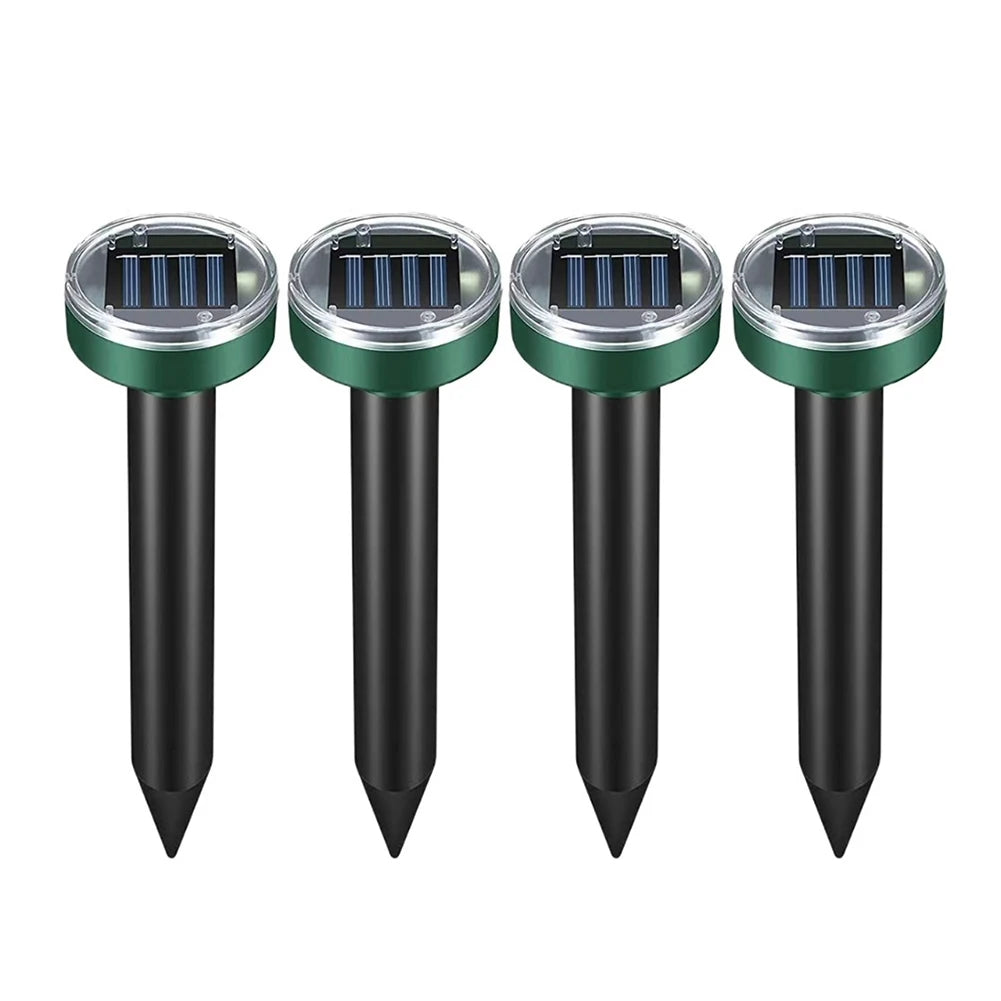Solar Ultrasonic Muizen- en Slangen Repeller, Insectenwerende Device met Vibration en Hoogvermogen, Oplaadbare Zonenergie, IP64 Waterdicht
