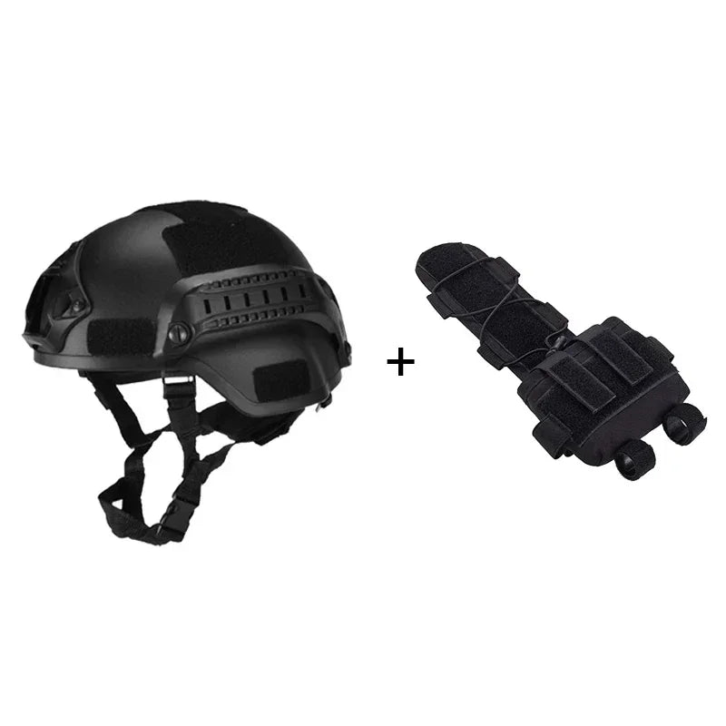 MICH2000 Airsoft MH Tactical Helm – Militärhelm mit Batterietasche für Airsoft, Jagd und Sicherheit