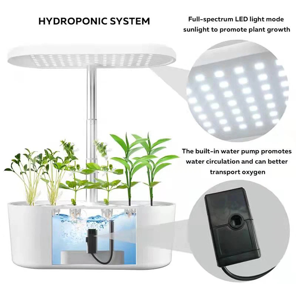 Plant Light with Fruit/Vegetable Mode, Touchscreen, 24W Full Spectrum, 2080lm, 104 LEDs, Water Pump and 3.6L Water Tank