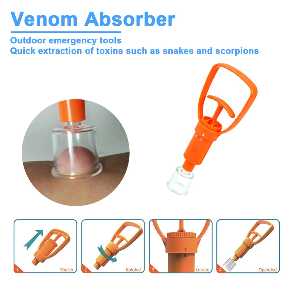 1-5 Pieces Safety Venom Protector - Extractor Suction Pump for Snake, Mosquito and Bee Stings
