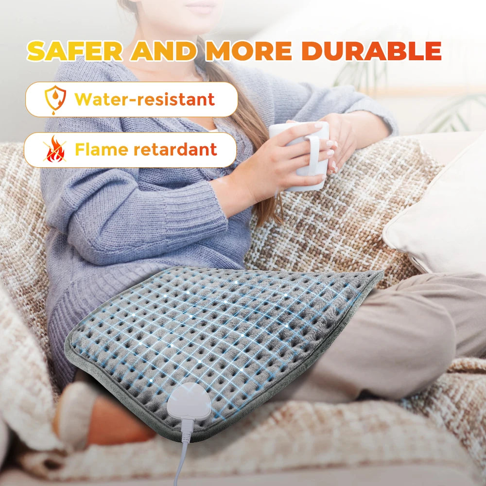 Multifunctionele Elektrische Verwarmingsdeken 30x60cm – USB Oplaadbare Graphene Warmtekussen met Instelbare Temperatuur en Timer