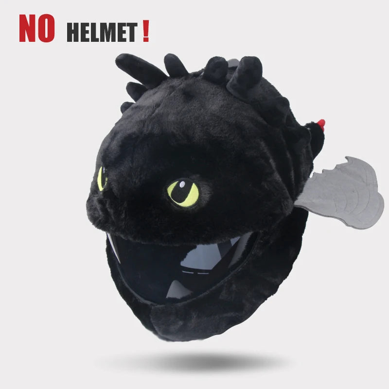 Flauschiger Helmüberzug – Weicher Helmüberzug aus Plüsch, Cartoon-Design, Motorrad- und Skischutz