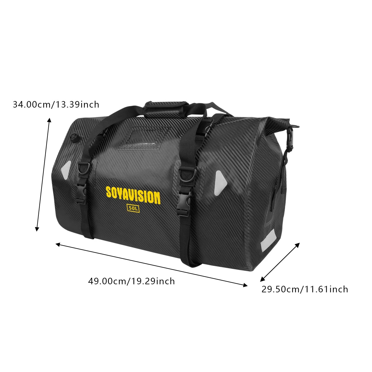 Motorcycle Dry Bag 40L/66L - Waterdichte Reflecterende Duffle Bag voor Reizen, Kamperen, Skiën, Fietsen, en Outdoor Avonturen