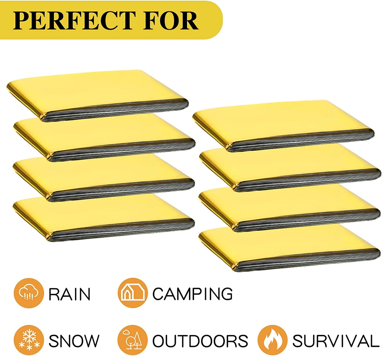 5–30 Stück Outdoor-Notfalldecke – wasserdichte Gold/Silber-Isolierdecke für Erste Hilfe, Überleben und Rettung