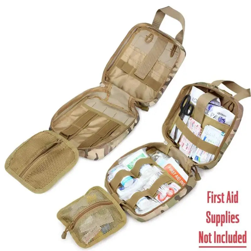 Molle Militaire Buidel - EDC EHBO Kit, Tactische Outdoor Medische Noodtas voor Camping, Jacht en Overleving