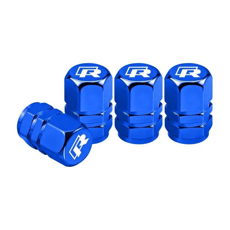 4 stuks aluminium ventieldoppen – Stofdichte autoband covers – Geschikt voor VW GTI, Polo, Golf, Passat, Tiguan, Arteon, Touareg, Taigo, Caddy, Jetta