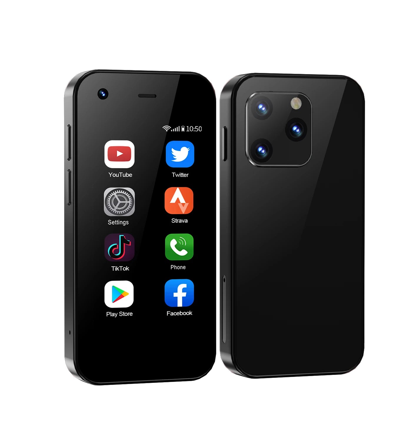 KING5000 Mini Smartphone – Android 9.0, 3G Dual SIM, 2.5'' IPS Scherm, 16GB ROM – Compacte Pocket Smartphone met Play Store