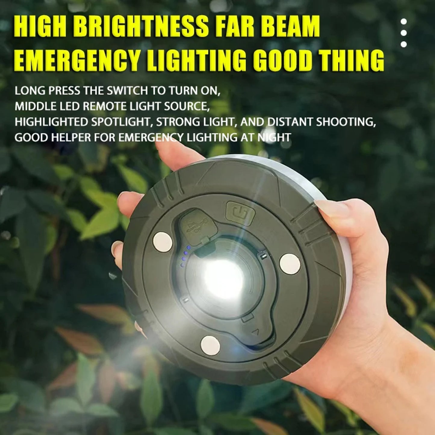 USB Oplaadbare Campinglamp | LED Tentlamp met Magneet & Haak | 10M Lichtstrip (Warm Licht + RGB)