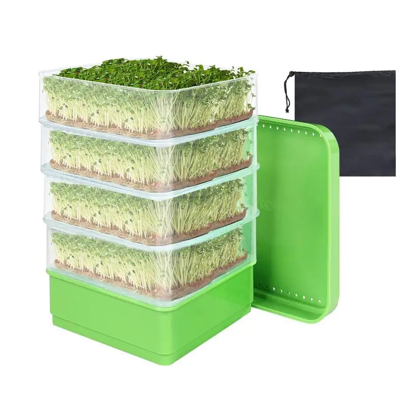 Sprout Dish Growing Tray Kit – Umweltfreundliches Sprouting Tray mit Verdunkelungsabdeckung für Microgreens und Bohnen