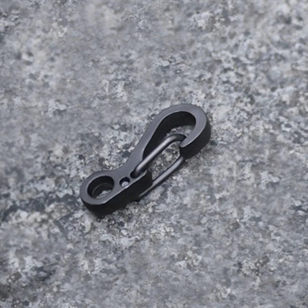 Mini-Karabiner mit Karabinerhaken aus Edelstahl – D-förmiger Aluminium-Karabiner für Schlüssel, Paracord und Outdoor-Survival