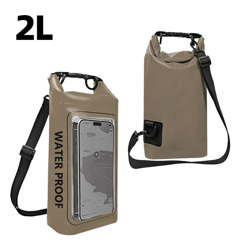2L Droogzak met Touchscreen – Waterdichte Tas voor Trekking, Raften, Surfen & Kajak – Outdoor Sporttassen Campinguitrusting