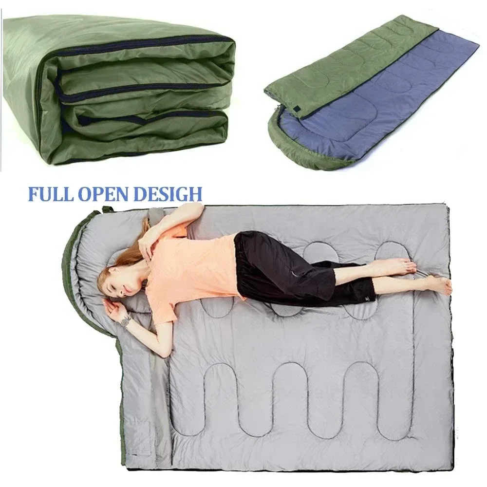 Ultraleichter 4-Jahreszeiten-Schlafsack | Wasserdicht & warm | Für Camping & Backpacking