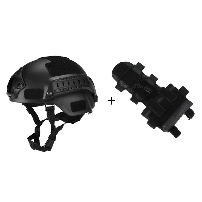 MICH2000 Airsoft MH Tactical Helm – Militärhelm mit Batterietasche für Airsoft, Jagd und Sicherheit