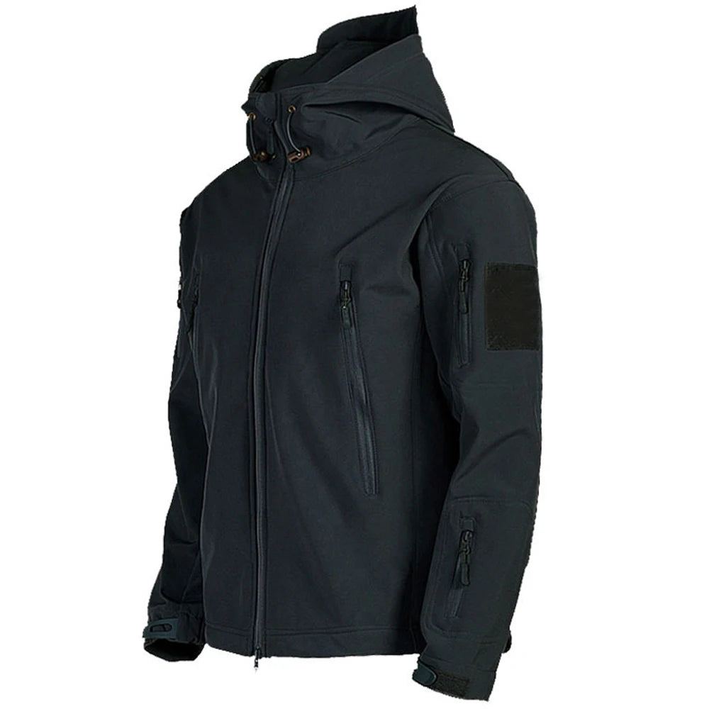 Militaire Softshell Jas Heren – Winddichte en Waterdichte Tactical Jas met Capuchon en Zakken voor Vier Seizoenen