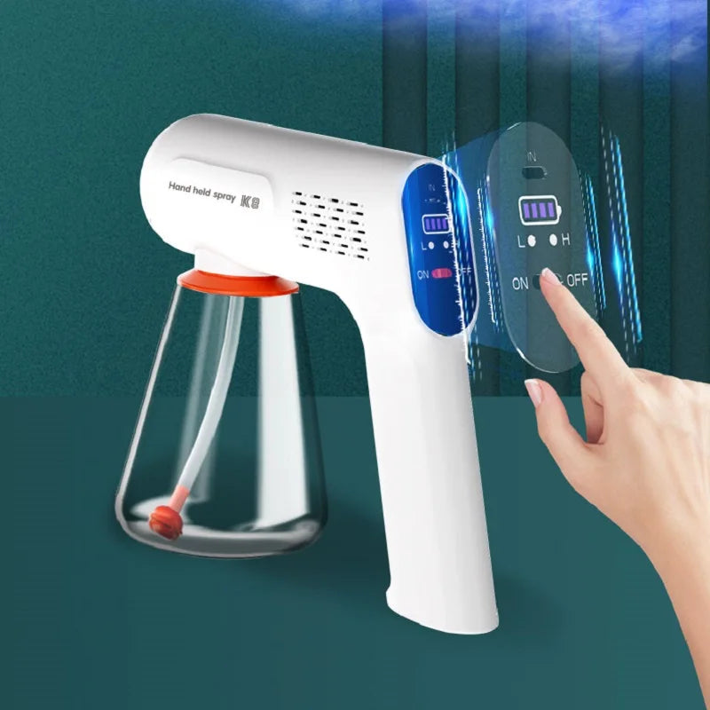 420ML Nano-Sprühpistole K8 – Handgeführter elektrischer Zerstäuber mit UV-Desinfektion