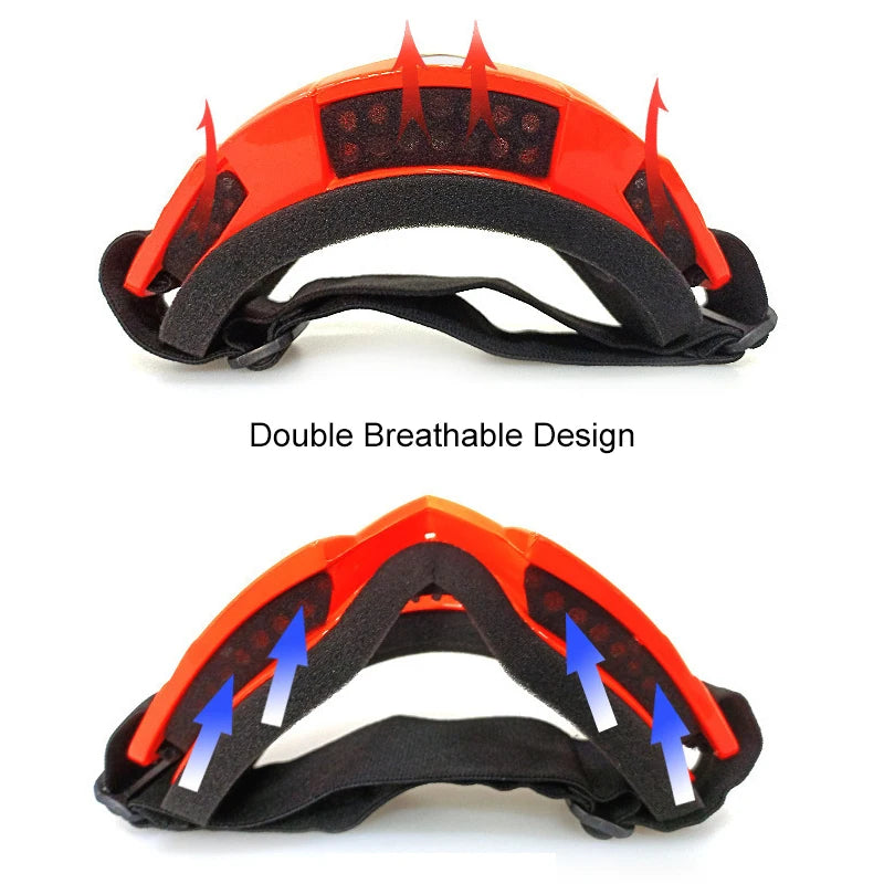 Winddichte Skibrille – Antibeschlag-Taktikbrille für Skifahren, Radfahren und Motocross | UV-Schutz und atmungsaktiv