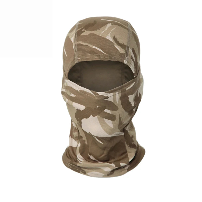 Camouflage Balaclava Hoed voor Fietsers & Jagers – Volledige Gezichtsmasker voor Buiten, Skiën, Motorhelm Binnenmuts