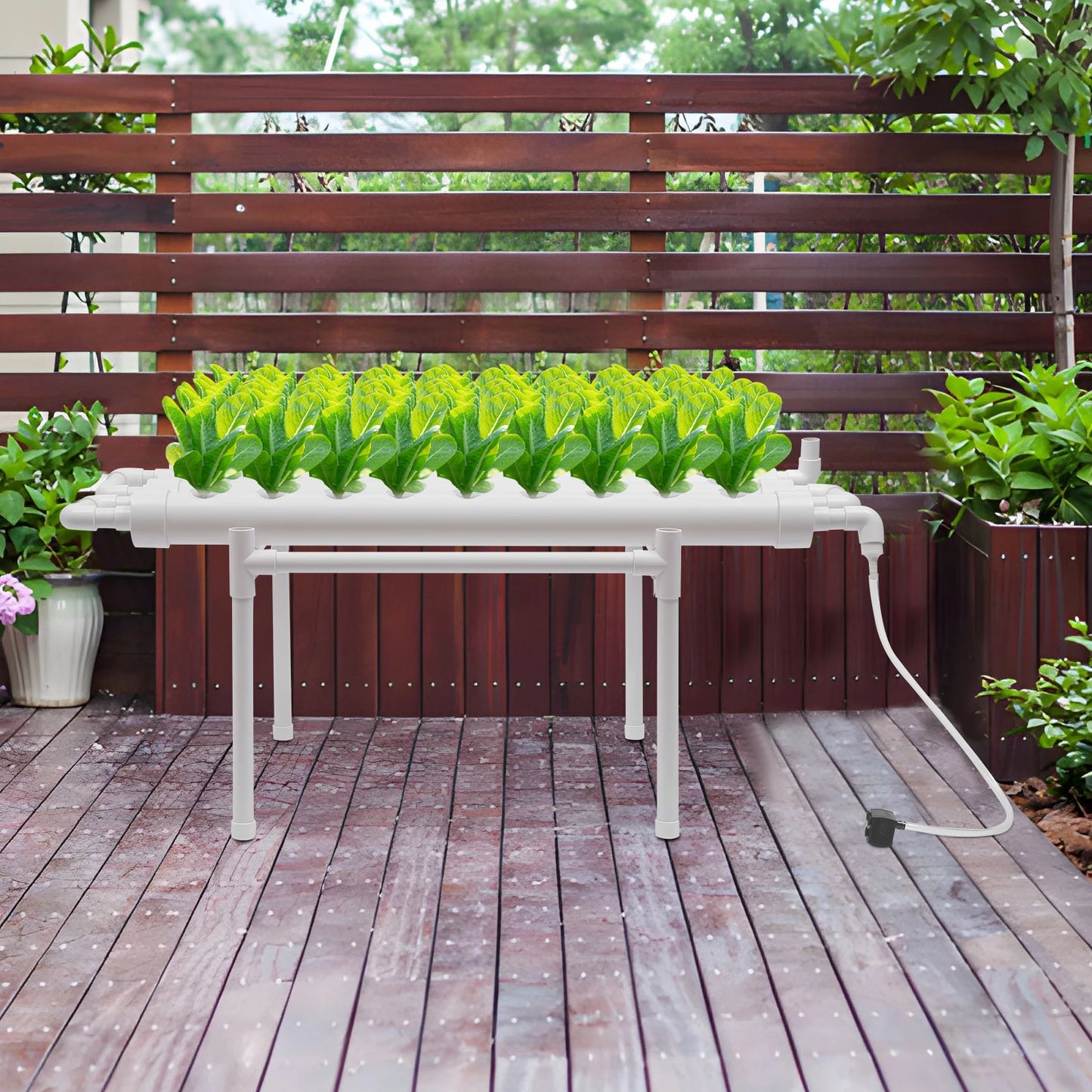 Hydroponic Growing System Kit – 36 Planting Locations, 1-Layer PVC System for Vegetable and Herb Growing