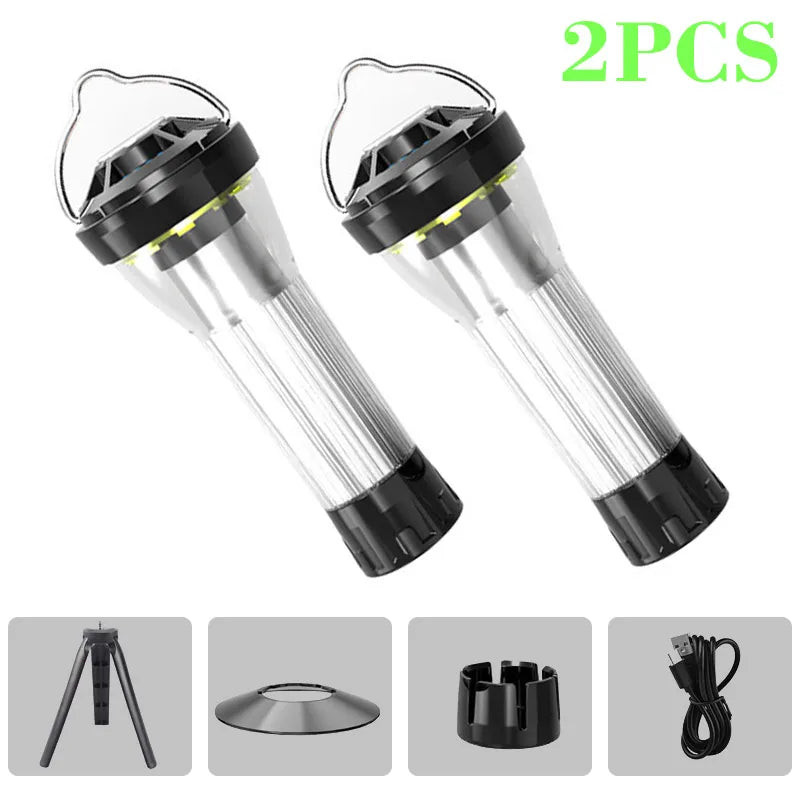 2200mAh Campinglamp met Magnetische Basis | 5 Verlichtingsmodi LED Zaklamp en Noodlamp, Vergelijkbaar met Blackdog Goal Zero Lantern