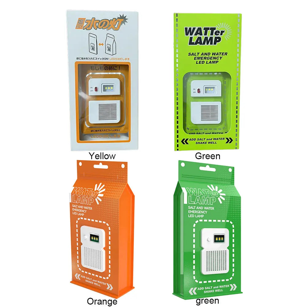 Salzwasser-Notfalllampe – Tragbares, wiederverwendbares LED-Campinglicht für Outdoor, Angeln und Picknicks