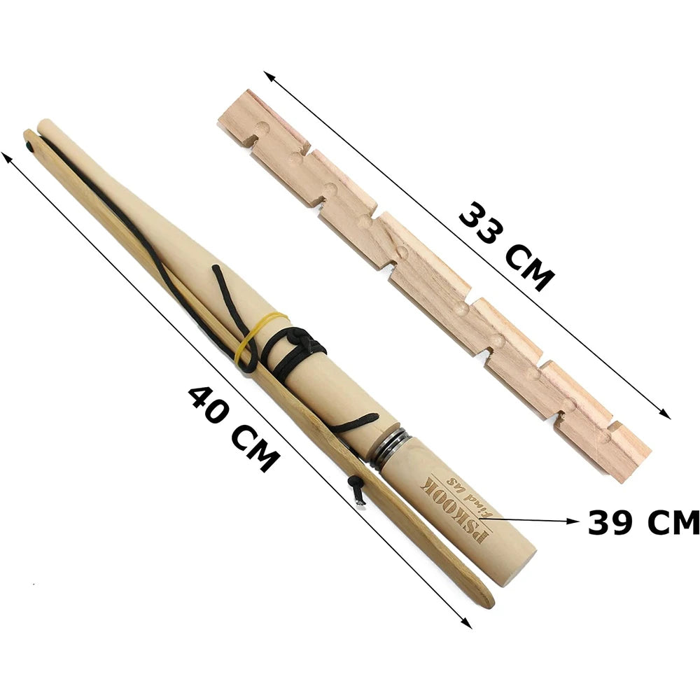 Bow Drill Kit Fire Starter - Wooden Survival Fire Starter - Primitive Friction Tool for Outdoor & Scouting