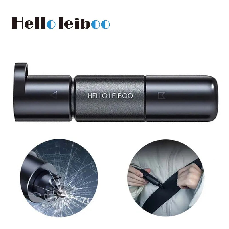2-in-1 Auto Veiligheidshamer en Noodramenbreker – Hoge Hardheid Tungsten Staal, Gordelsnijder, Reddingshulpmiddel voor Auto
