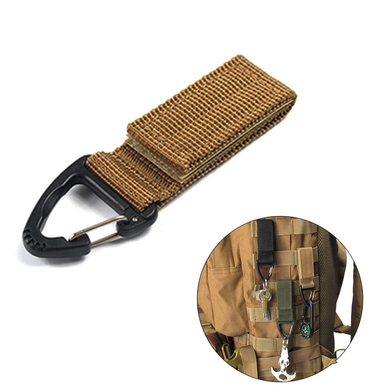 MOLLE Karabijnhaak van Nylon โ Tactische Bevestigingsclip voor Rugzak, Riem & Outdoor Uitrusting