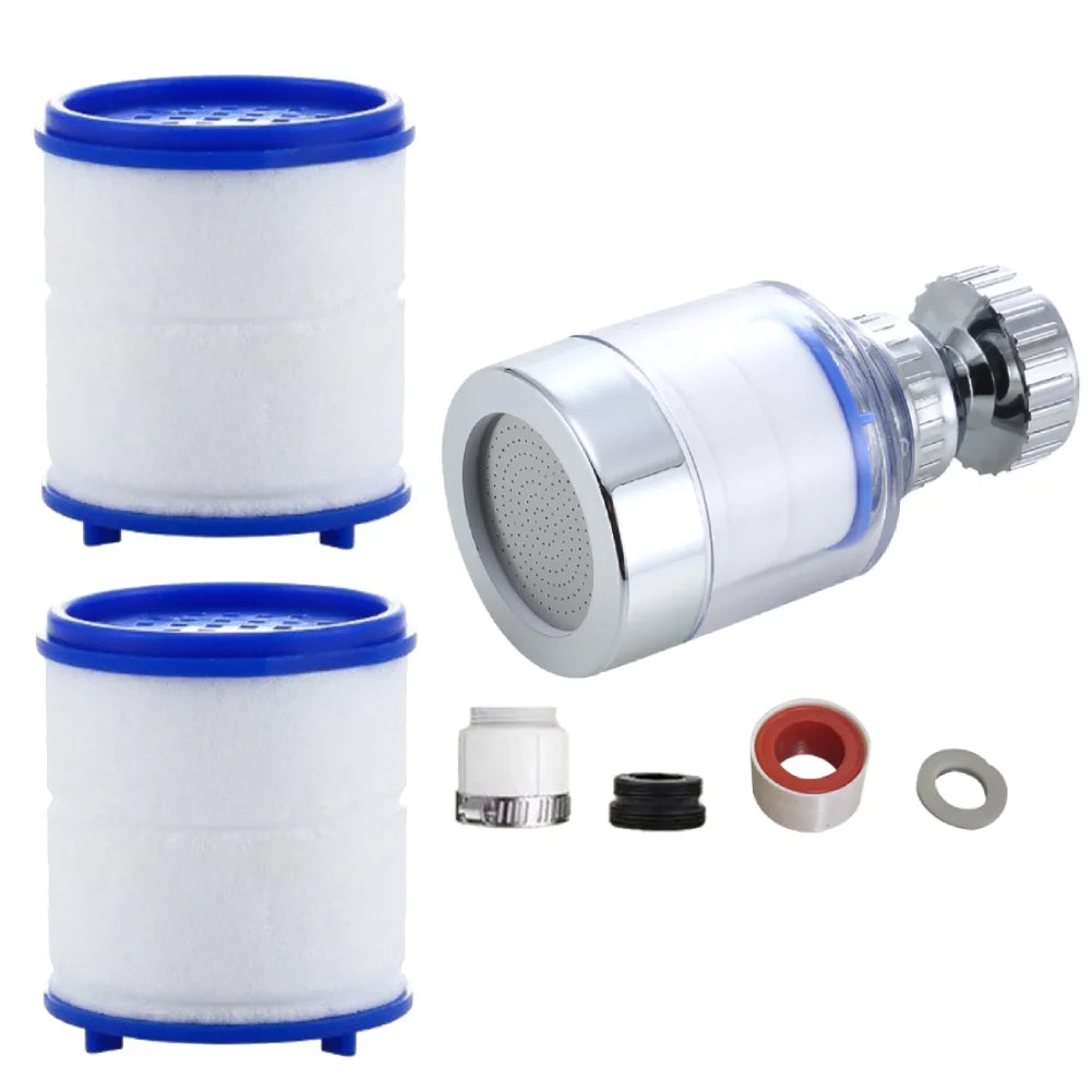Faucet Water Filter - 360° Draaiend Waterfilter met PP Katoen voor Kranen in Keuken & Badkamer